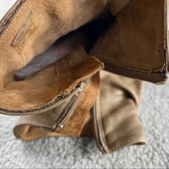 Eric michael soho Booties Tan Ankle Boots Shoes Spain leather‎ Womens 5.5 ZIP - Picture 13 of 15